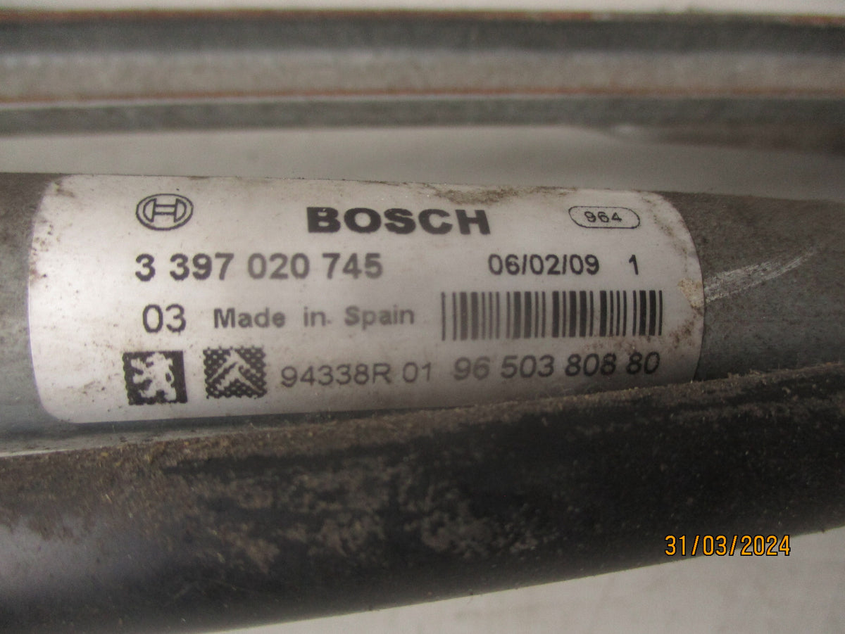 2009 PEUGEOT 207 FRONT WIPER MOTOR & LINKAGE 3397020745