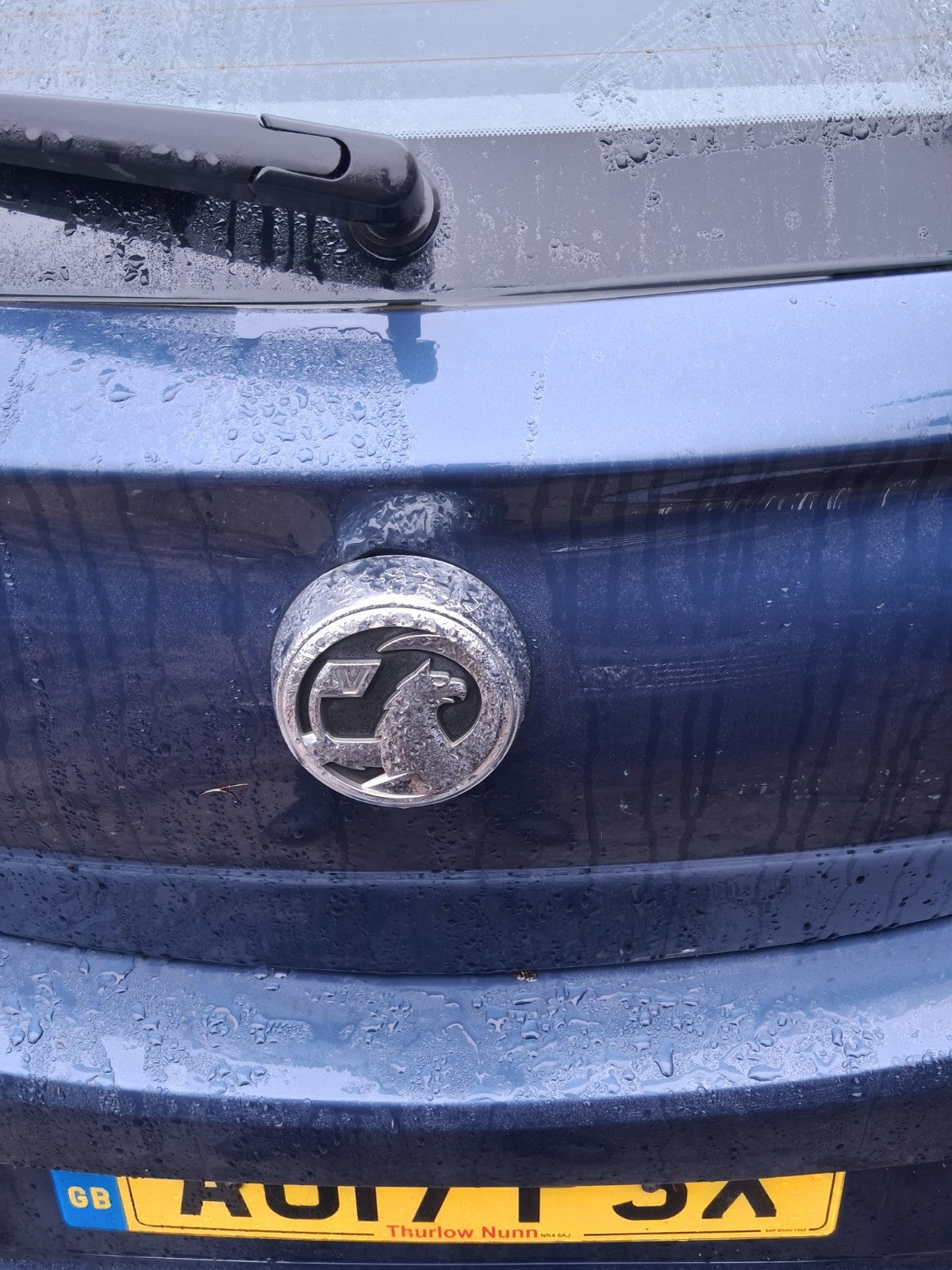 2017 VAUXHALL CORSA E BARE REAR TAILGATE BOOTLID BLUE
