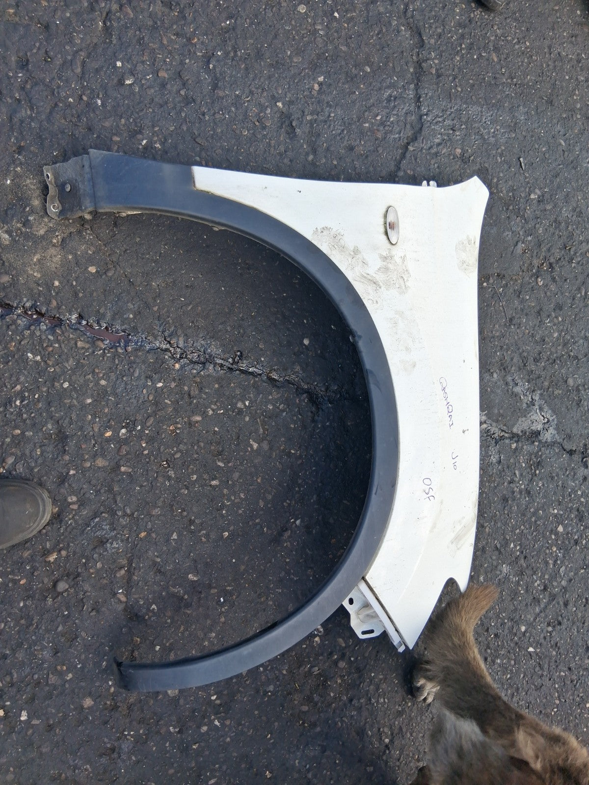 2013 NISSAN QASHQAI J10 OSF DRIVER SIDE FRONT WING PANEL WHITE