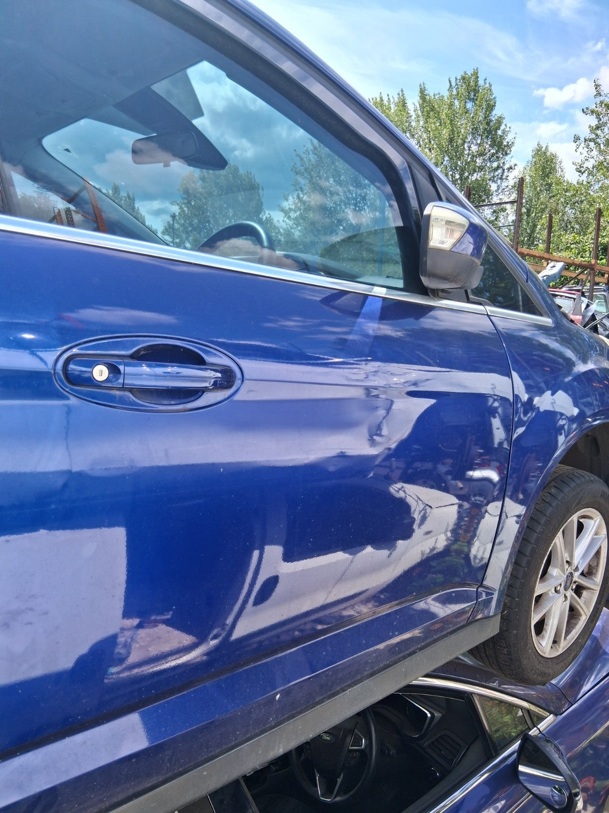 2015 FORD GRAND C MAX MK2 OSF DRIVER SIDE FRONT RIGHT BARE DOOR IMPACT BLUE HE
