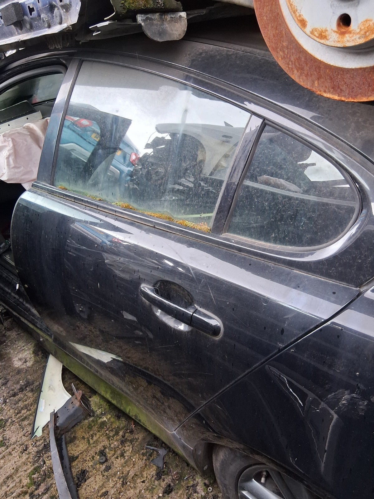 2015 JAGUAR XF X250 FACELIFT NSR PASSENGER SIDE REAR LEFT DOOR SHELL BLACK