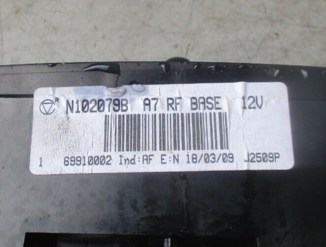 2009 PEUGEOT 207 HEATER AC CLIMATE CONTROL SWITCH 69910002
