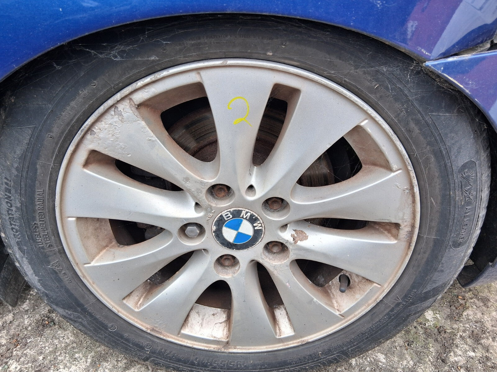 2011 BMW 1 SERIES 16 INCH ALLOY WHEEL WITH TYRE 195/55R16