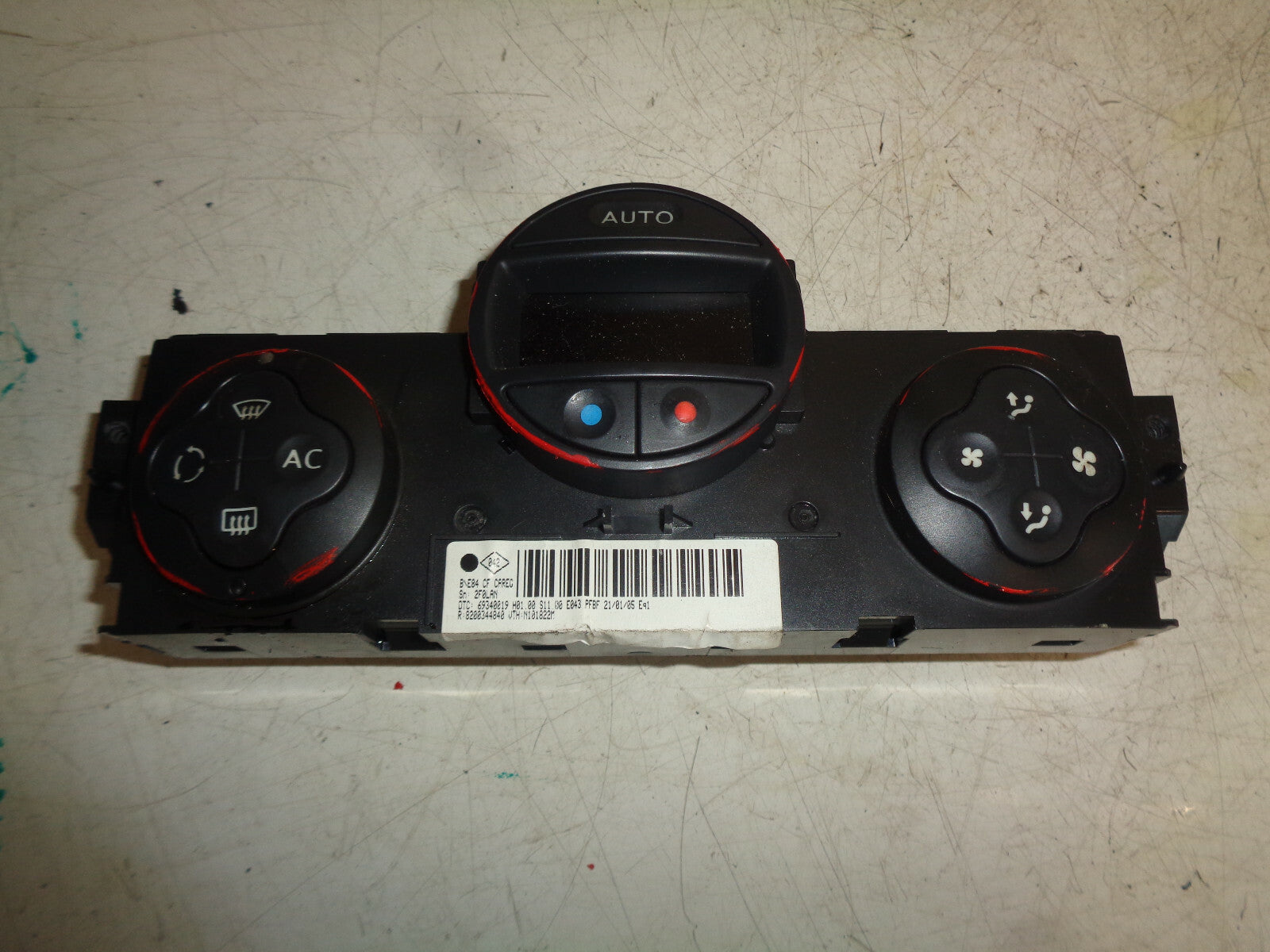 RENAULT MEGANE CC MK2 2005 HEATER AC CLIMATE CONTROL UNIT PANEL 8200344840