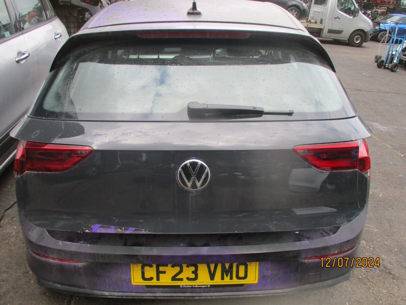 2023 VW VOLKSWAGEN GOLF MK8 HATCHBACK FUEL FILLER FLAP COVER URANO GREY LI7F