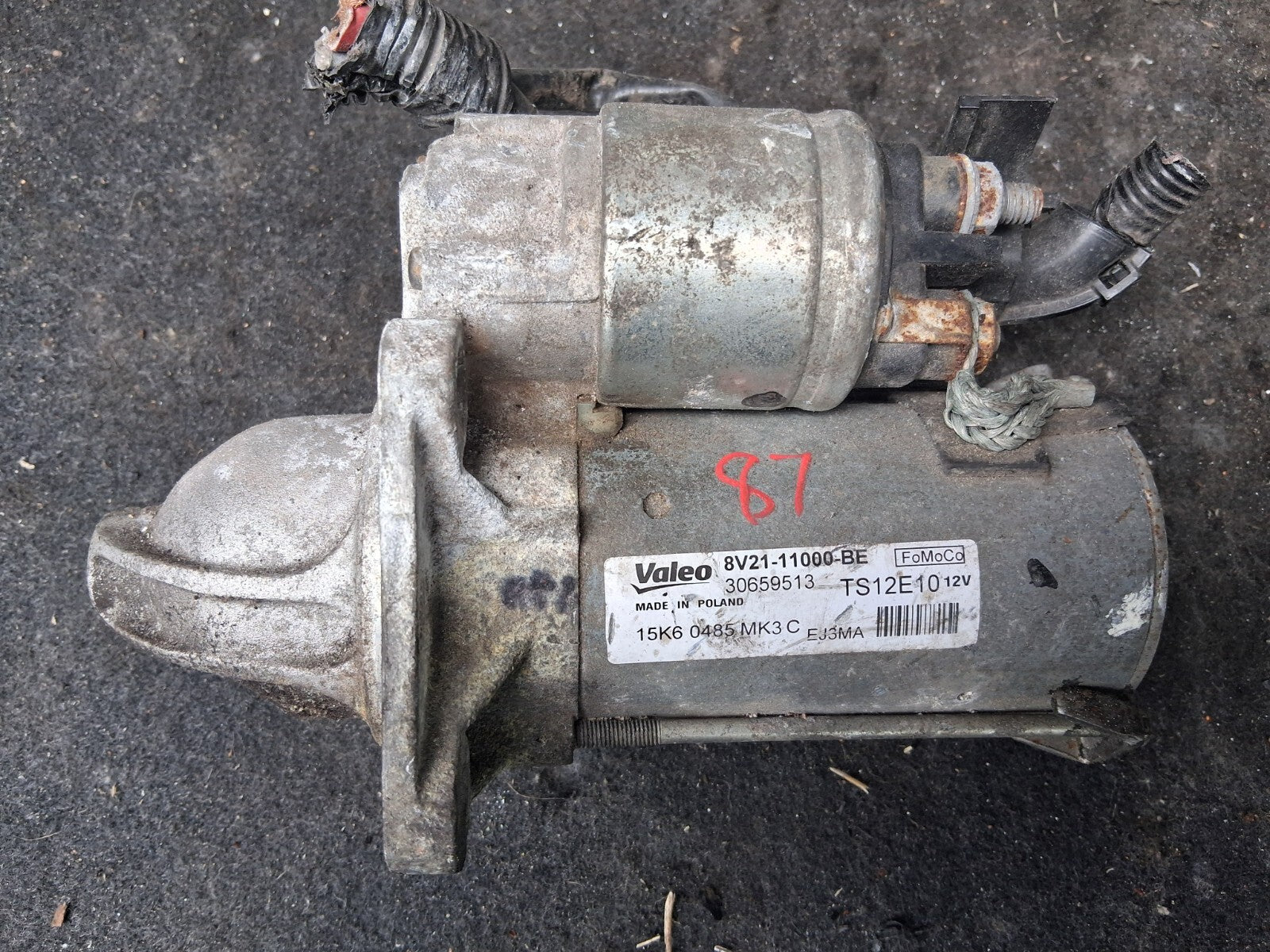 FORD FIESTA MK7 2016 1.0 PETROL STARTER MOTOR 8V2111000BE