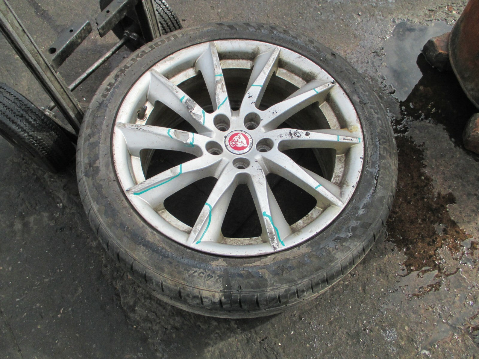 JAGUAR XF FACELIFT 2013 RARE 18 INCH ALLOY WHEEL RIM TYRE 245 45 18 5 STUD    #3