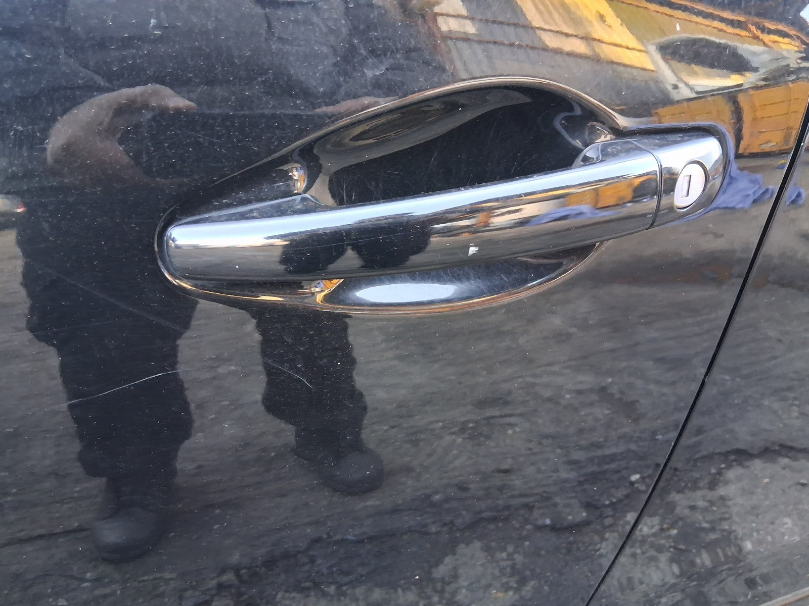 2014 PEUGEOT 208 NSF PASSENGER SIDE FRONT LEFT EXTERIOR DOOR HANDLE BLACK