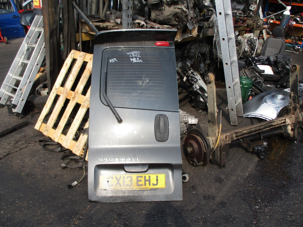 VAUXHALL VIVARO 2013 NSR PASSENGER SIDE REAR COMPLETE DOOR BLACK