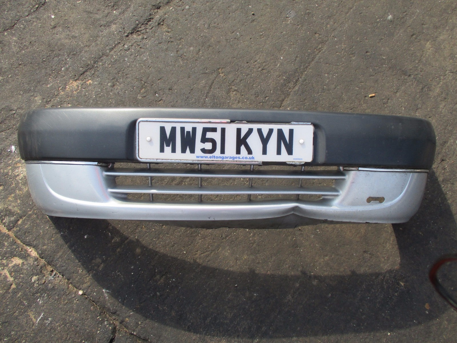 PEUGEOT PARTNER 2001 COMPLETE FRONT PLASTIC BUMPER SILVER