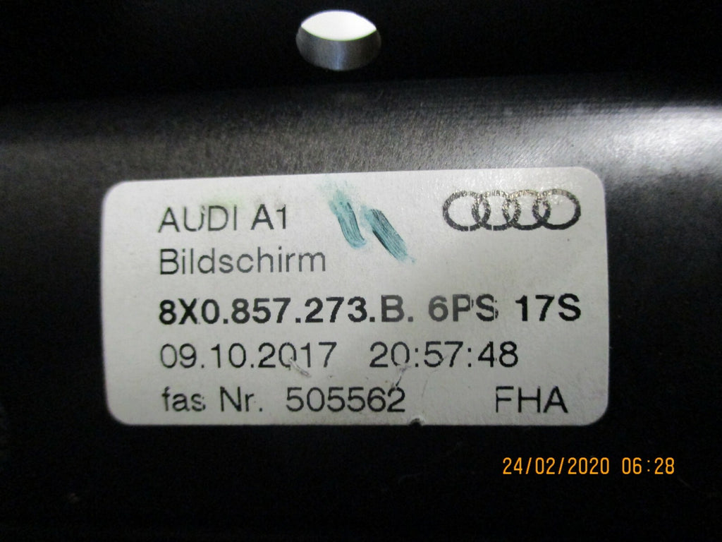 AUDI A1 MK1 8X 2017 RADIO SAT NAV DISPLAY SCREEN MMI MONITOR 8X0857273B SPARES