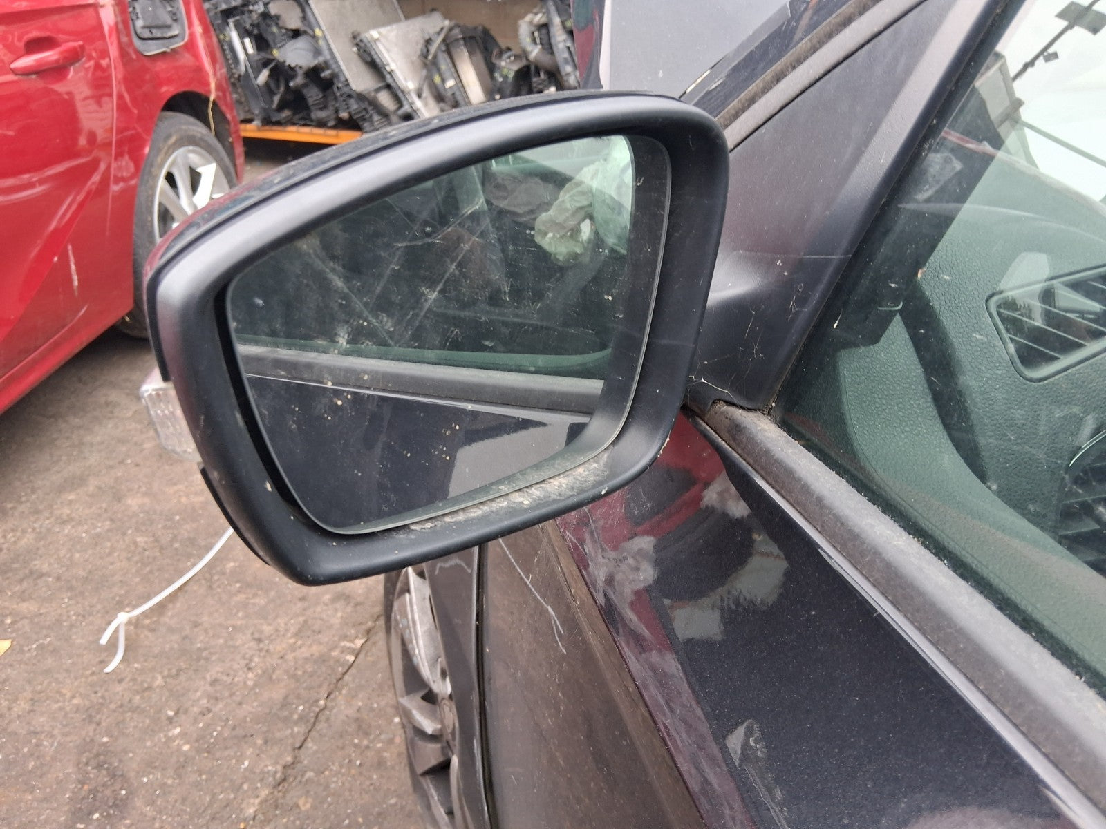2020 SKODA FABIA MK3 NJ NSF PASSENGER SIDE FRONT LEFT WING MIRROR BLACK