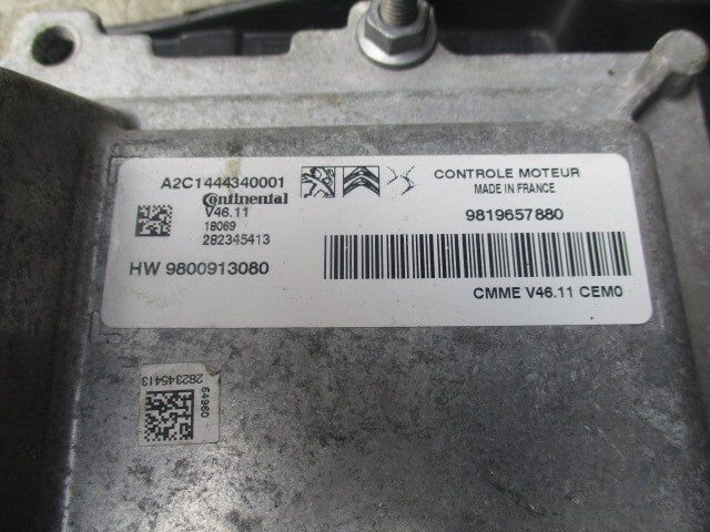 2018 CITROEN CACTUS C4 MK1  1.2 PETROL ENGINE CONTROL MODULE UNIT 9819657880