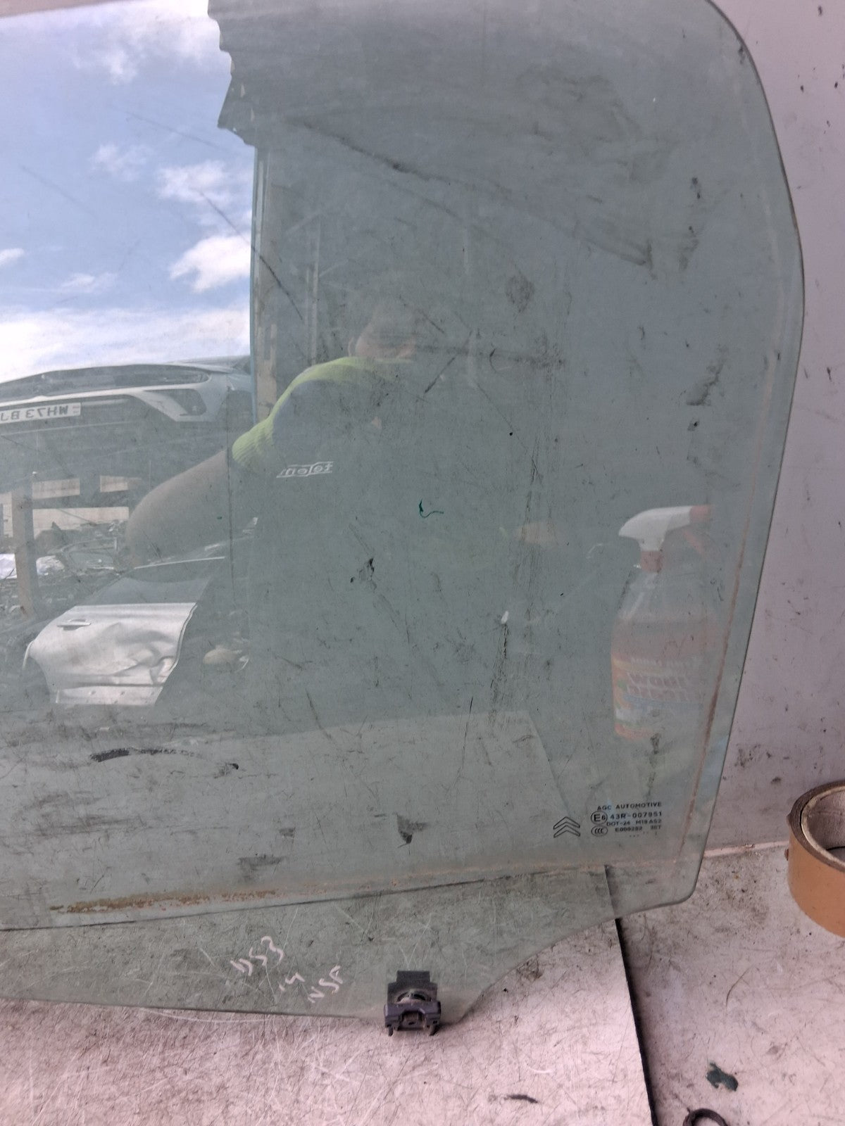 CITROEN DS3 2014 NSF PASSENGER SIDE FRONT LEFT WINDOW GLASS