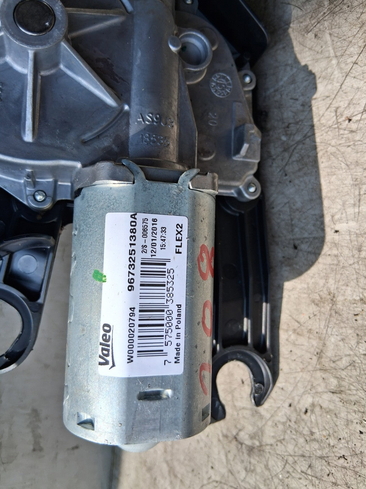 2016 PEUGEOT 208 REAR TAILGATE BOOTLID WIPER MOTOR 9673251380