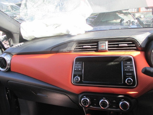 2018 NISSAN MICRA K14 DASHBOARD LEATHER TRIM PANELS ORANGE