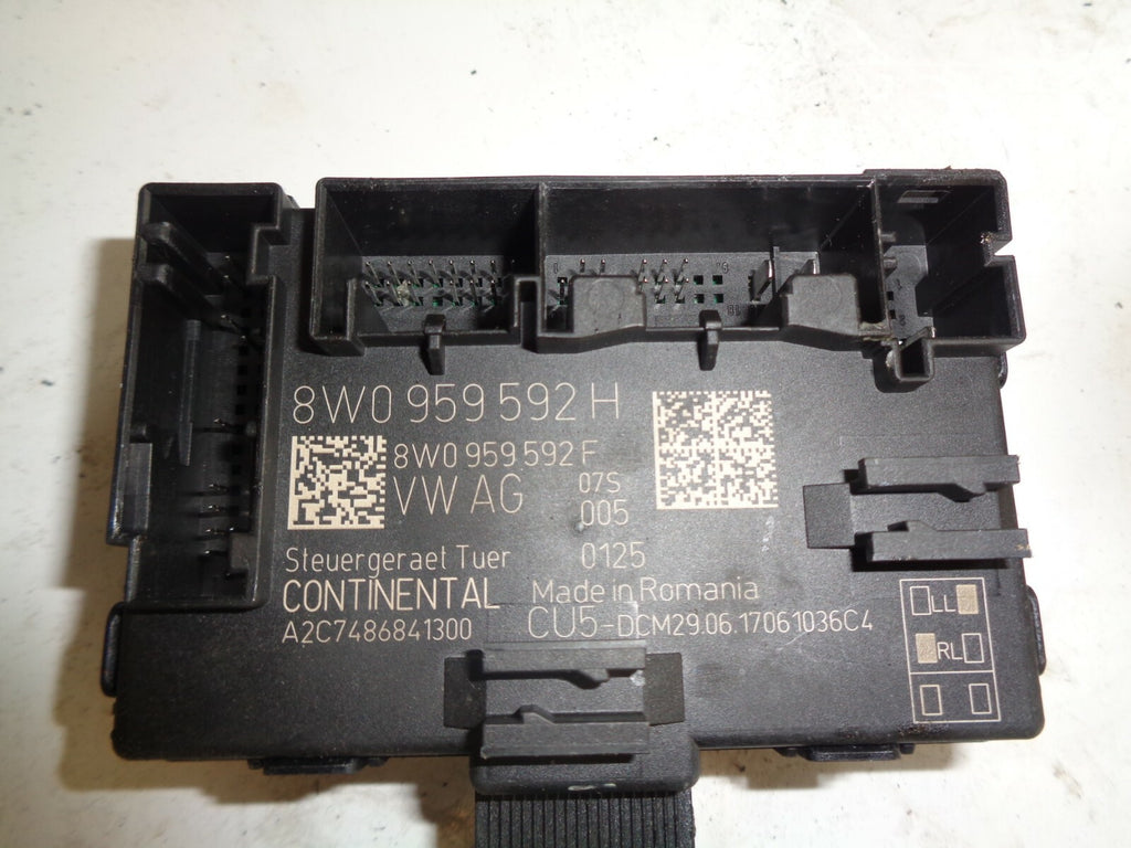 AUDI A5 2017 MK2 8W6 5 DOOR NSF PASSENGER FRONT DOOR MODULE 8W0959592