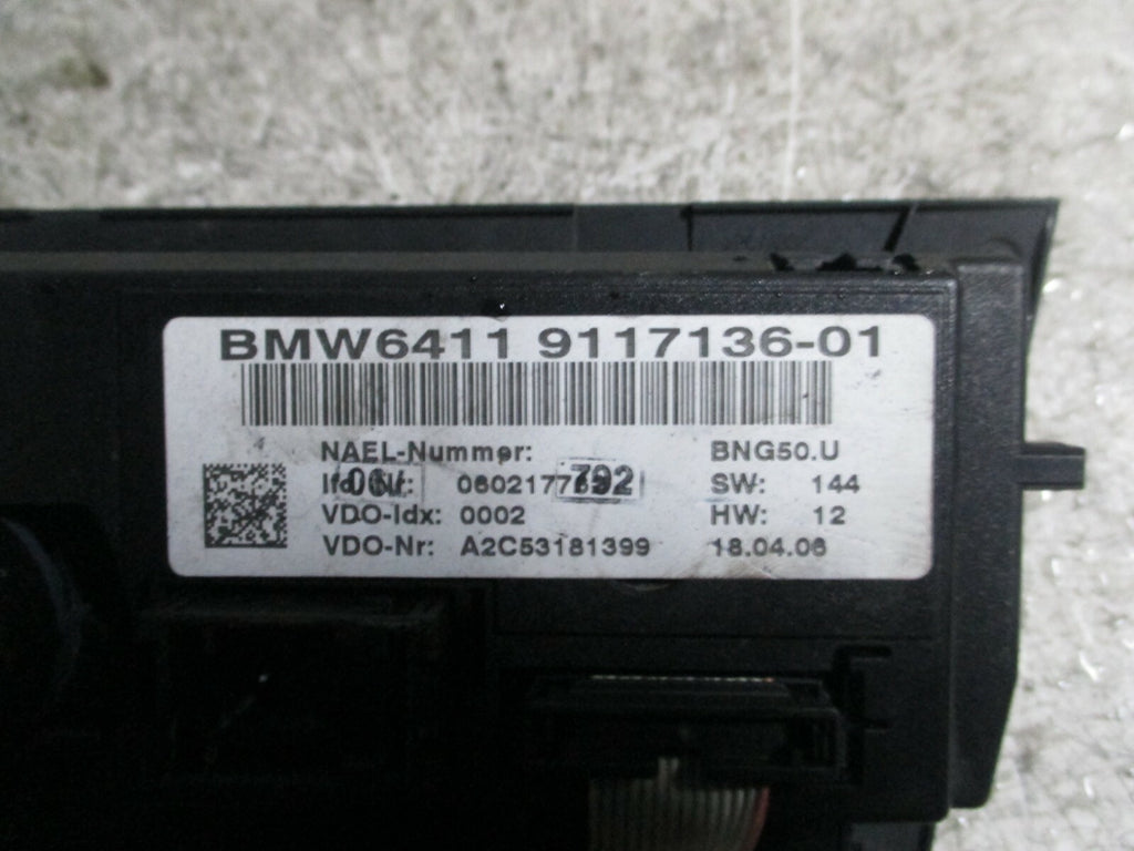 BMW 3 SERIES 2010 E90 HEATHER CONTROL PANEL 911713601