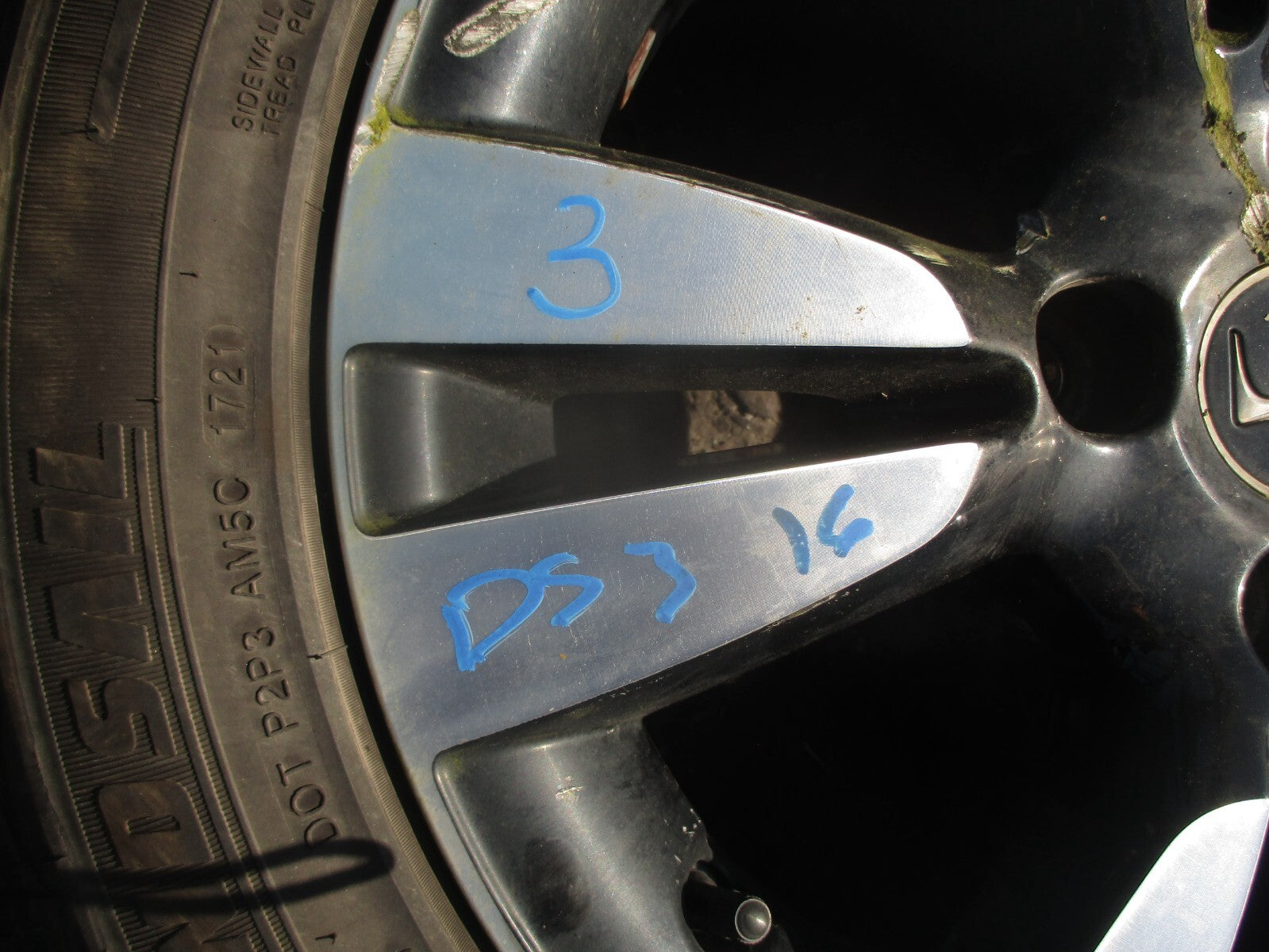 2016 CITROEN DS3 16 INCH ALLOY WHEEL WITH TYRE 195/55ZR16 REF 3