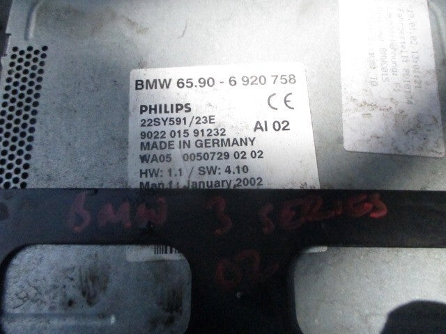 2002 BMW 3 SERIES RADIO CD PLAYER HEAD UNIT STEREO 6590-6920758
