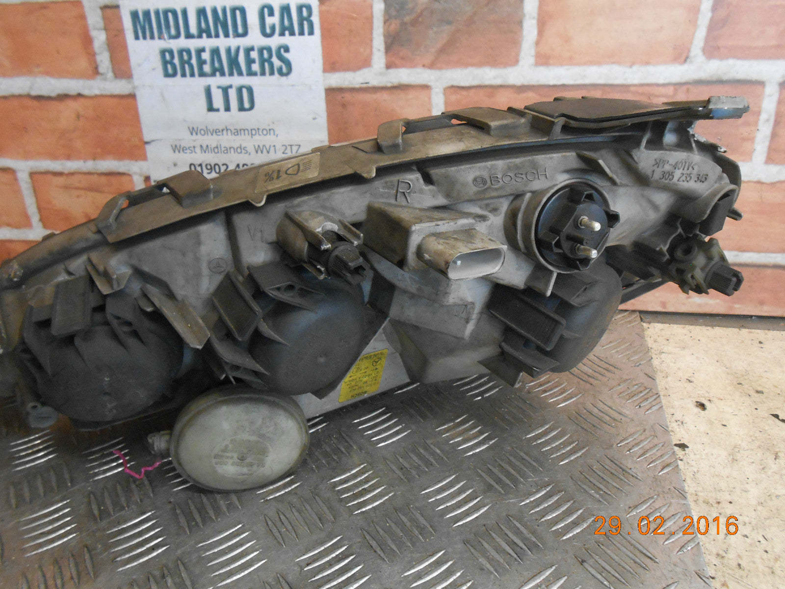 MERCEDES A CLASS W168 1999 OS DRIVER SIDE FRONT LIGHT HEADLIGHT 1688200461