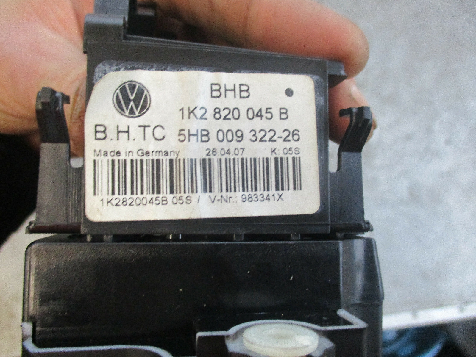 VOLKSWAGEN VW GOLF MK5 2008 AC AIR CON HEATER CONTROL PANEL 1K2820045B