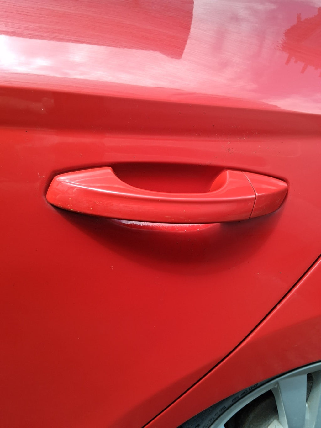 2019 SKODA FABIA MK3 NJ HATCHBACK NSR PASSENGER SIDE EXTERIOR DOOR HANDLE RED