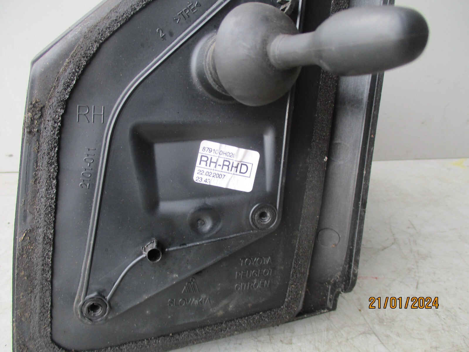 CITROEN C1 2007 MK1 OSF DRIVER SIDE FRONT WING MIRROR MANUAL 879100H020