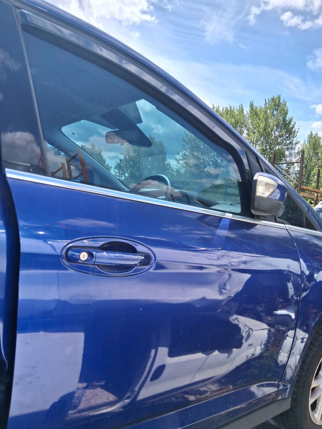 2015 FORD GRAND C MAX MK2 OSF DRIVER SIDE FRONT RIGHT BARE DOOR IMPACT BLUE HE