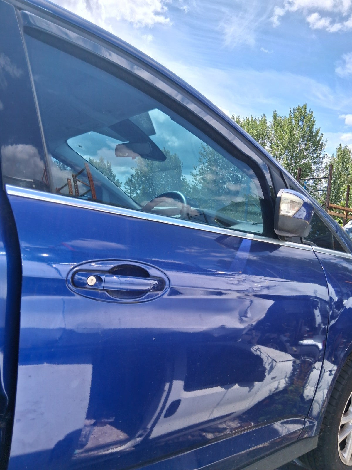 2015 FORD GRAND C MAX MK2 OSF DRIVER SIDE FRONT RIGHT BARE DOOR IMPACT BLUE HE