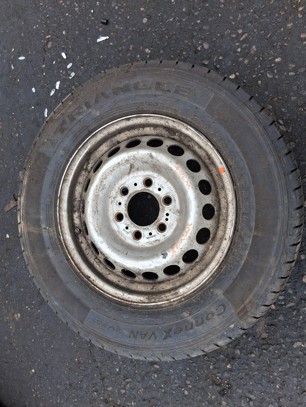 2020 MERCEDES BENZ SPRINTER W907 16 INCH STEEL WHEEL WITH TYRE 235/65R16