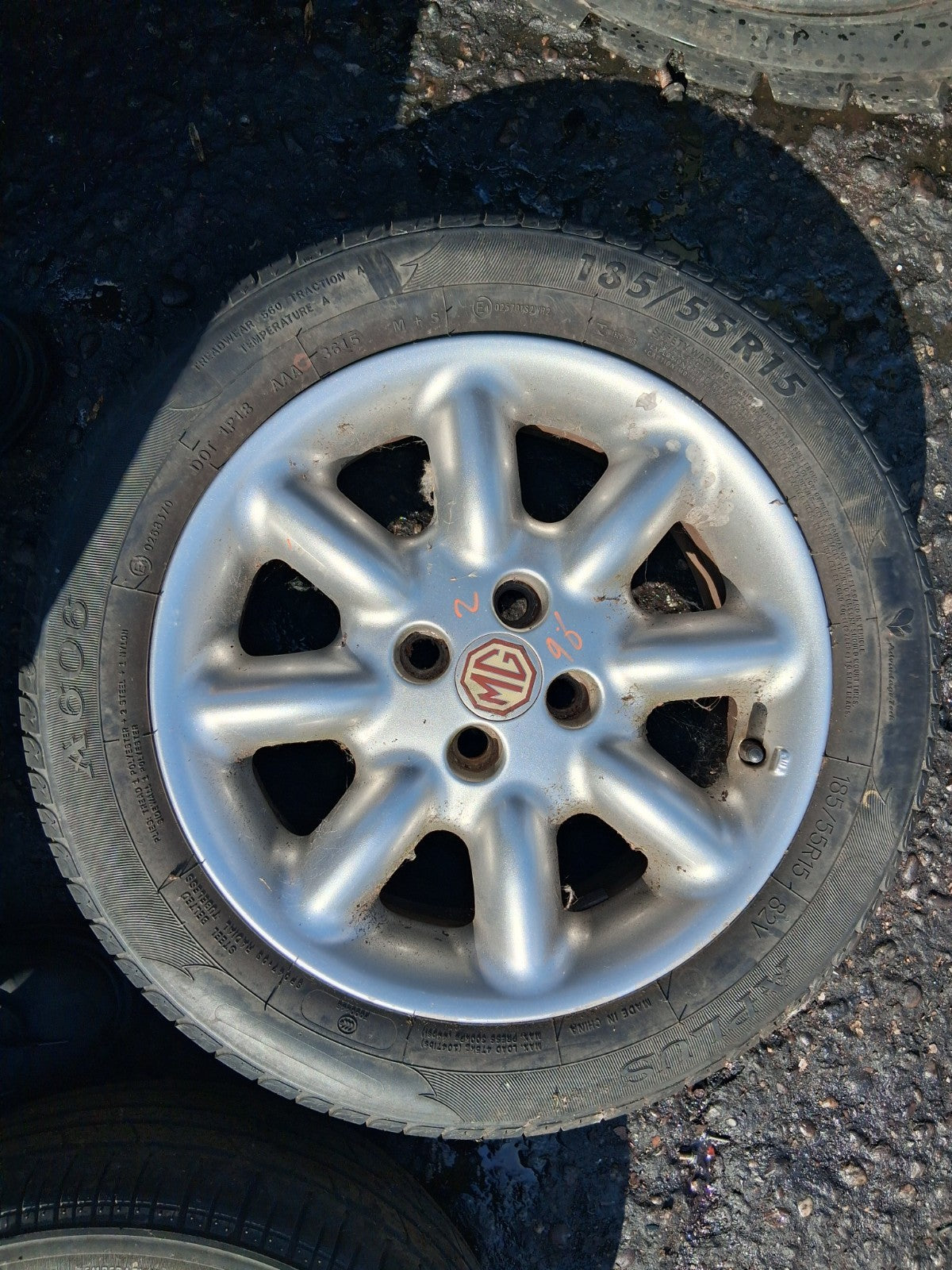 MG MGF 1996 MK1 15 INCH ALLOY WHEEL WITH TYRE 185/55R15