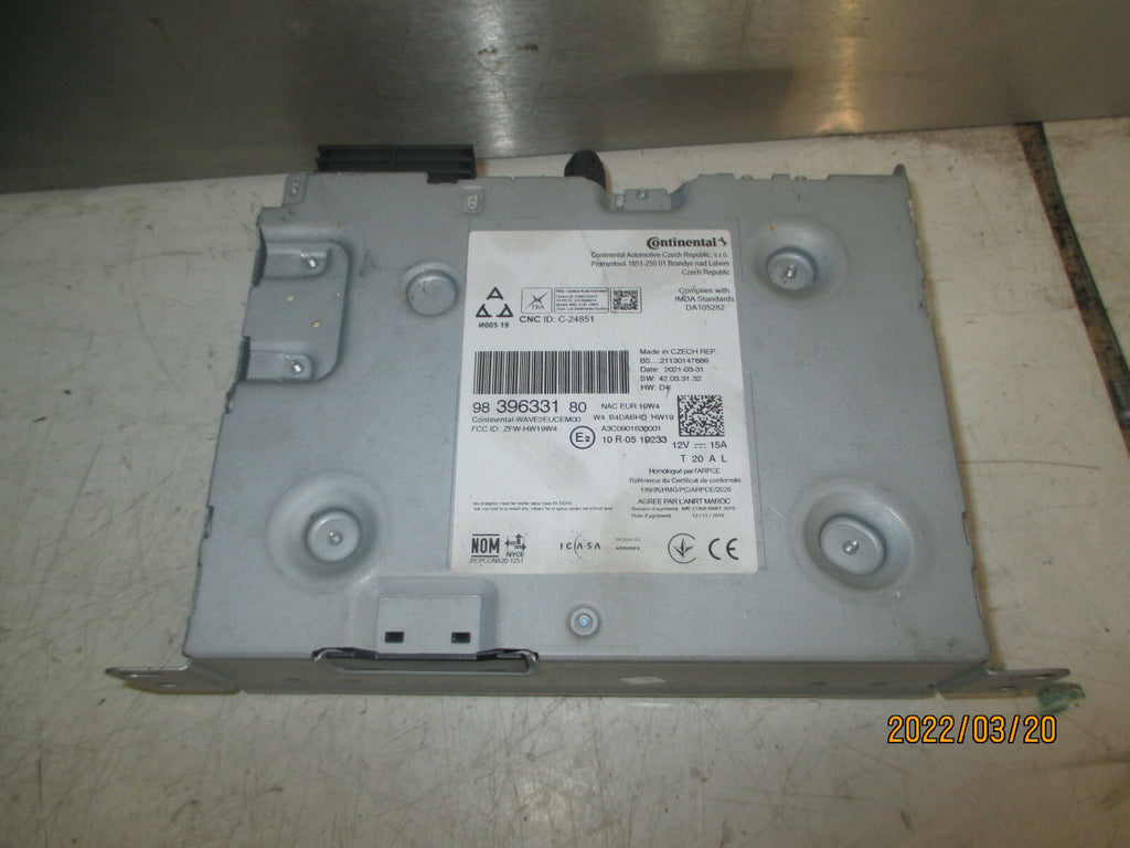 CITROEN C4 MK3 2021 RADIO SAT NAV HEAD UNIT 9839633180