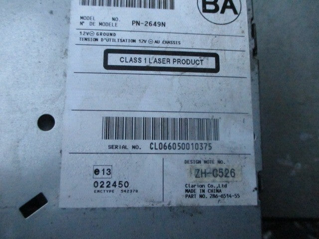 2006 NISSAN PATHFINDER R51 CD RADIO MEDIA PLAYER HEAD UNIT 28185EB410