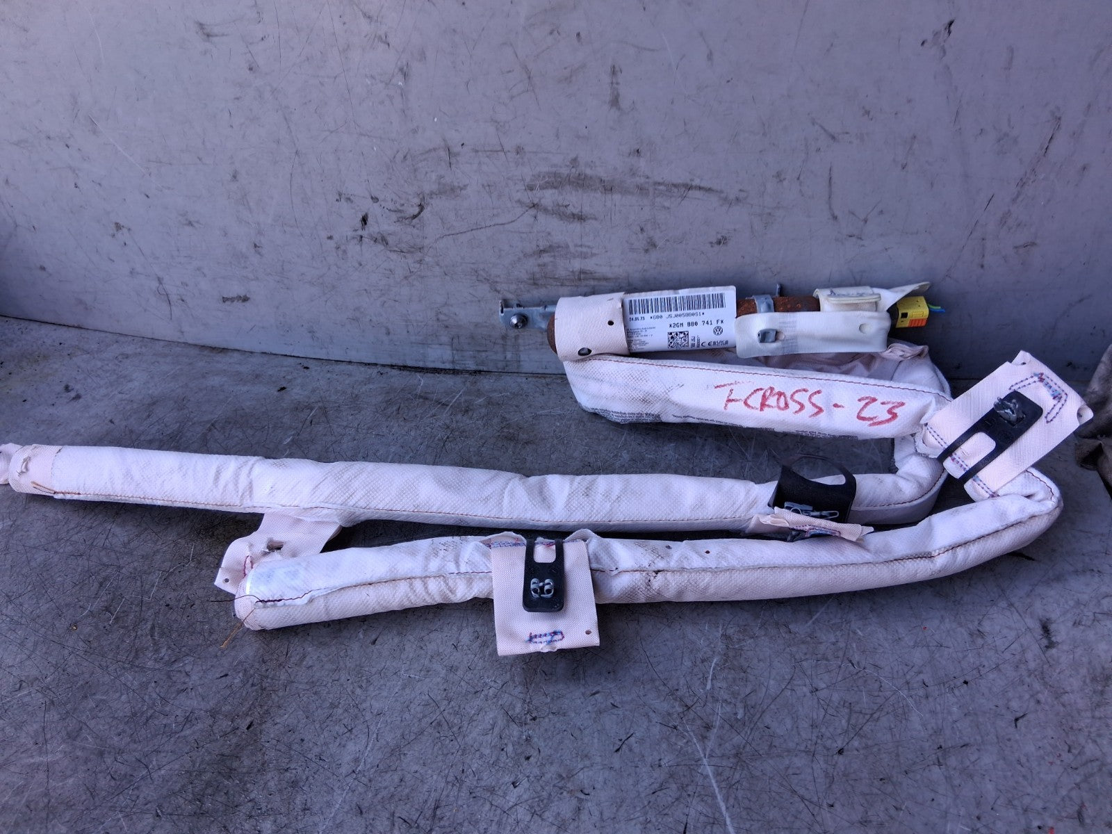 VW VOLKSWAGEN T CROSS 2023 NSR PASSENGER SIDE CURTAIN AIRBAG 2GM880741
