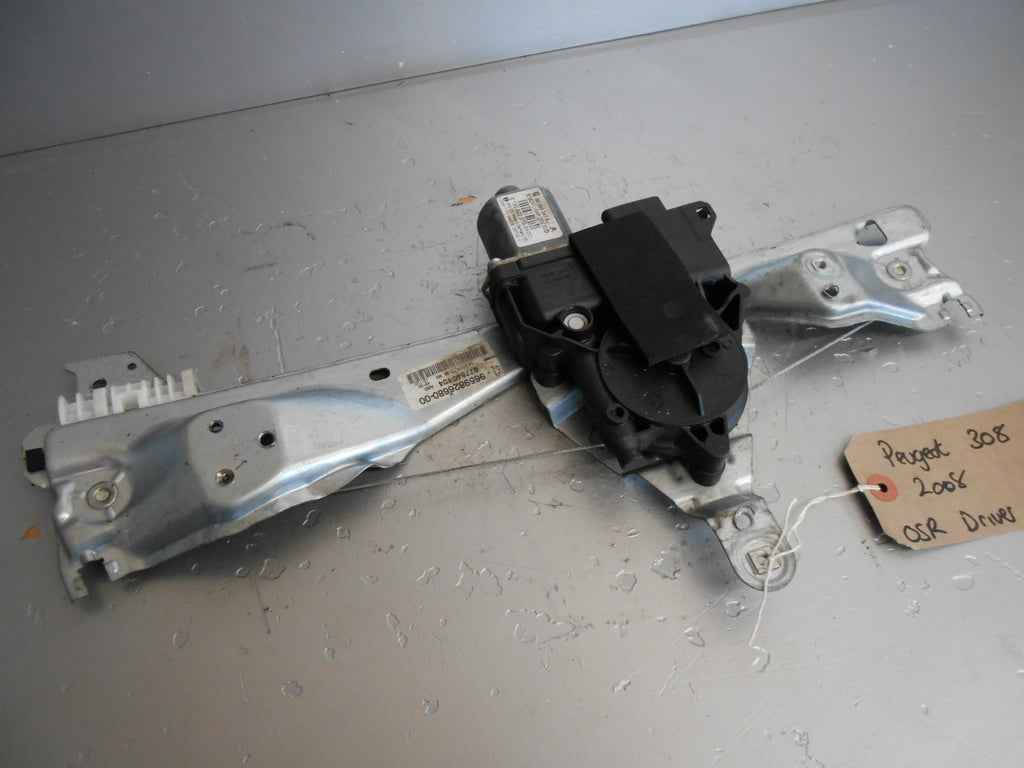 PEUGEOT 308 2010 5 DOOR OSR DRIVER SIDE REAR WINDOW REGULATOR 9659826680
