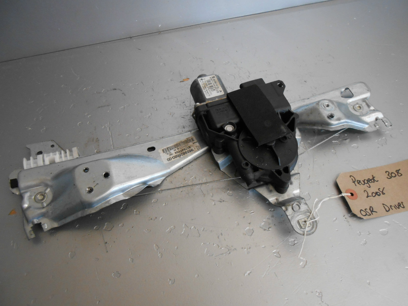 PEUGEOT 308 2010 5 DOOR OSR DRIVER SIDE REAR WINDOW REGULATOR 9659826680