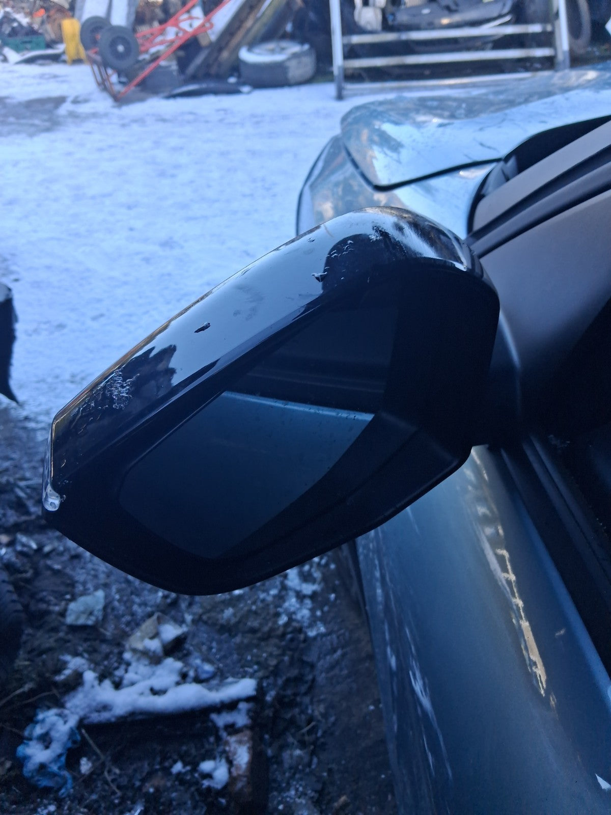 2023 CITROEN C4 MK3 NSF PASSENGER SIDE FRONT LEFT WING MIRROR POWER FOLD BLACK