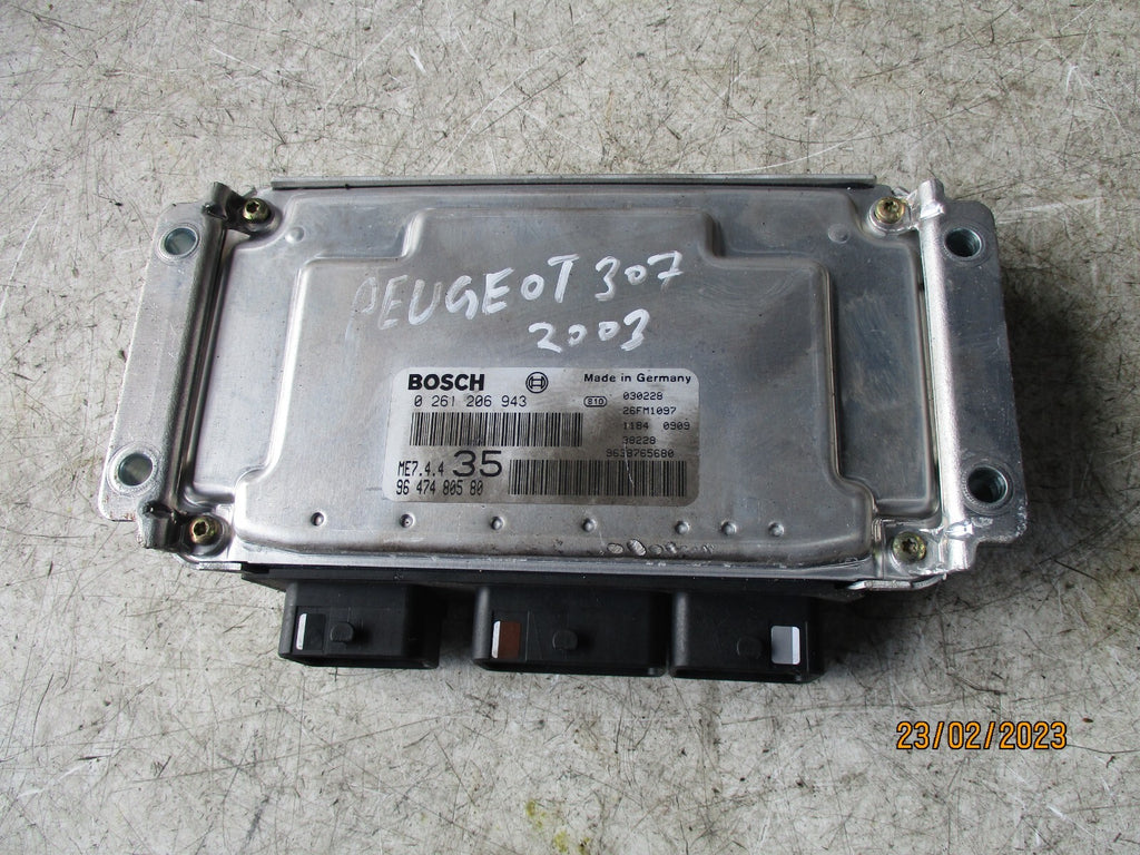 PEUGEOT 307 2003 ENGINE CONTROL ECU MODULE UNIT 0261206943