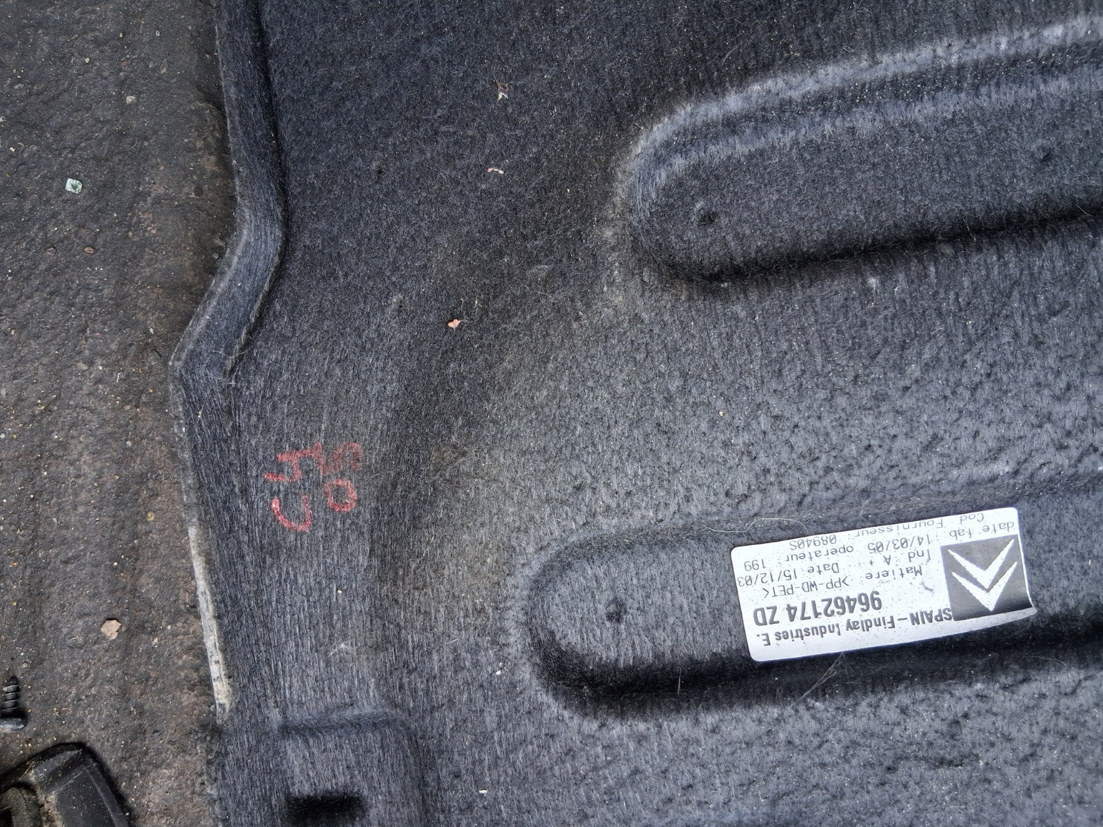 2004 CITROEN C4 MK1 5 DOOR REAR STORAGE PARCEL SHELF LOAD COVER 96462174ZD