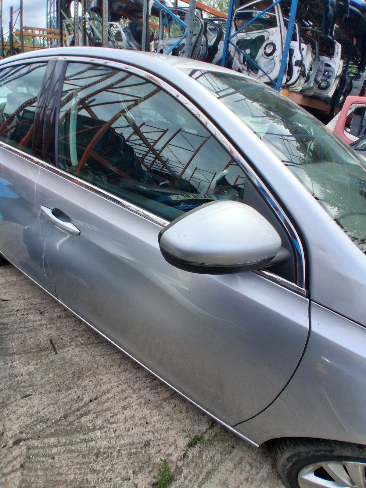 2014 PEUGEOT 308 MK2 OSF DRIVER SIDE FRONT BARE DOOR GRIS ALUMINIUM EZR