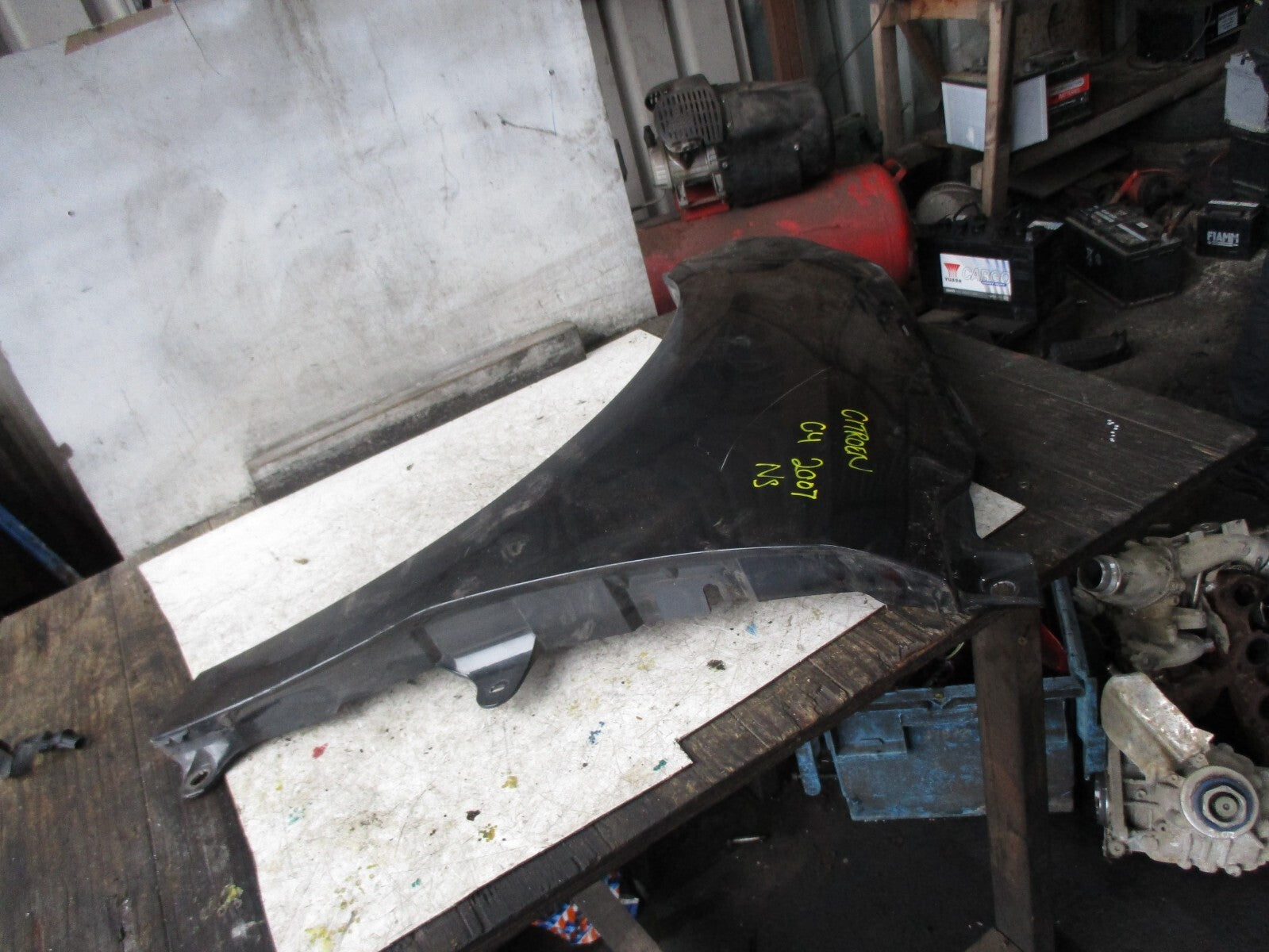 CITROEN C4 2007 NSF PASSENGER SIDE WING PANNEL IN BLACK