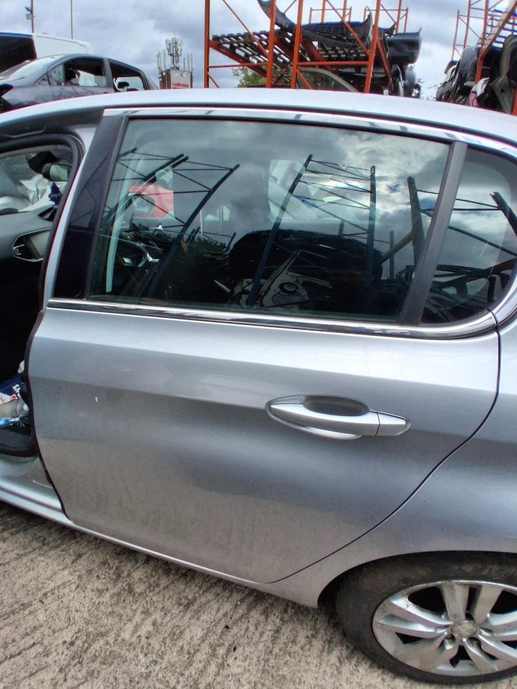2014 PEUGEOT 308 MK2 NSR PASSENGER SIDE REAR BARE DOOR GRIS ALUMINIUM EZR