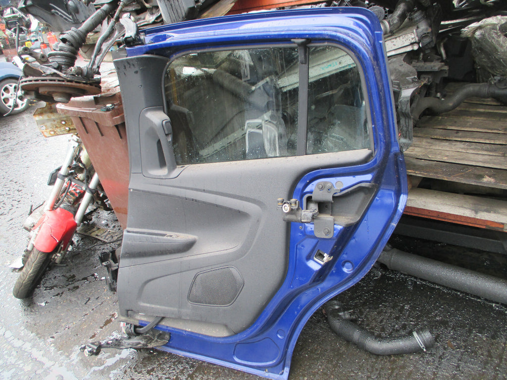 FORD B MAX 2017 OSR DRIVER SIDE REAR SLIDING COMPLETE DOOR BLUE