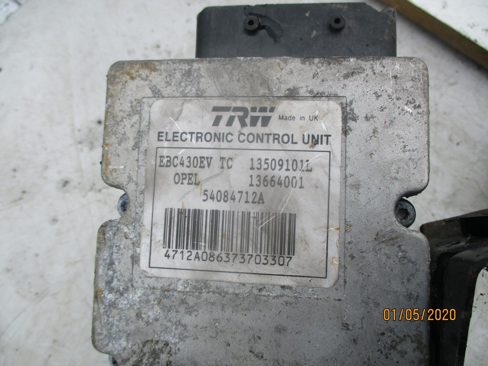 VAUXHALL VECTRA C 2003 2.0 DTI ABS PUMP 13664001 54085712A