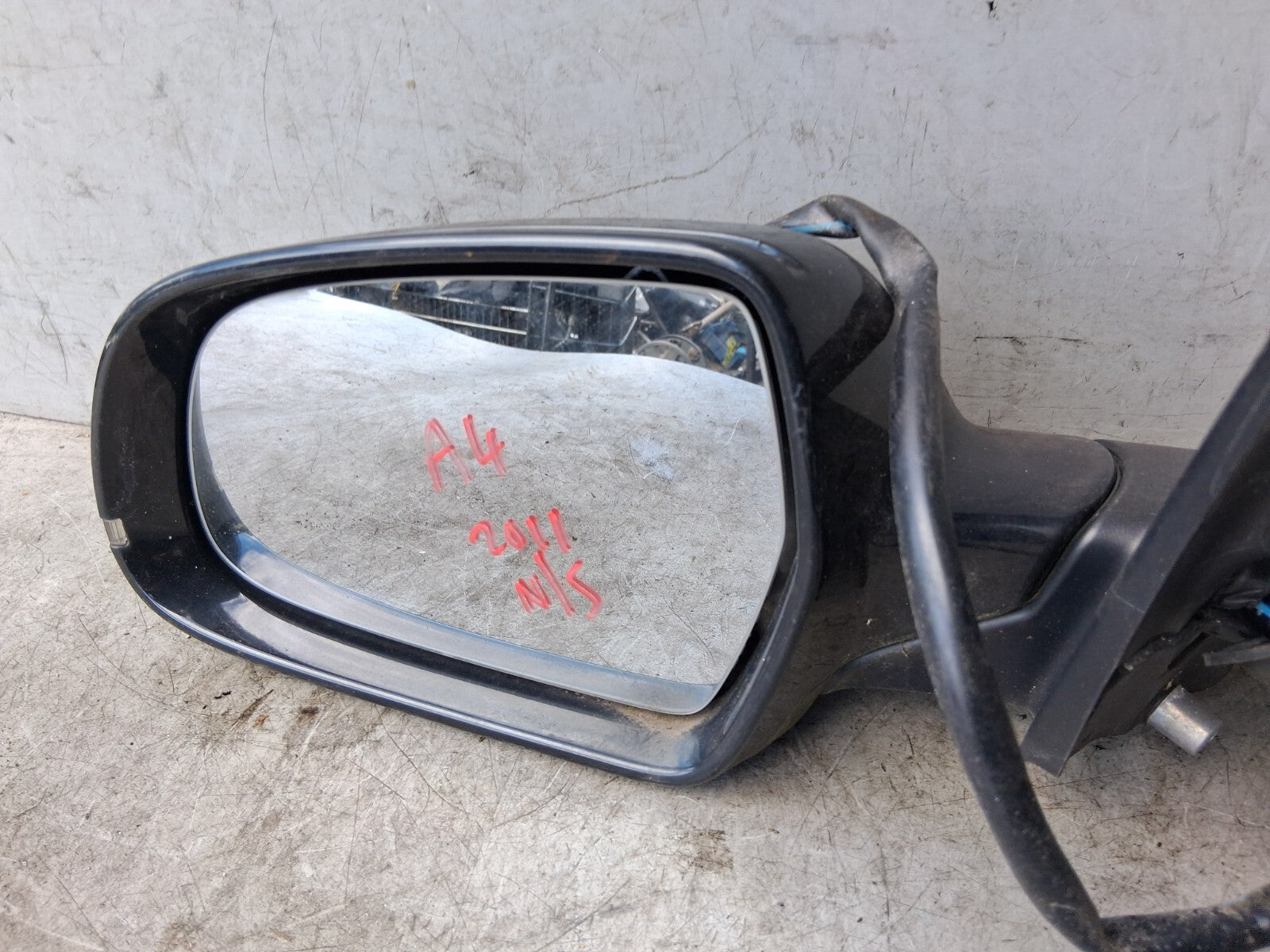 2011 AUDI A4 NS PASSENGER SIDE LEFT ELECTRIC WING MIRROR BLACK