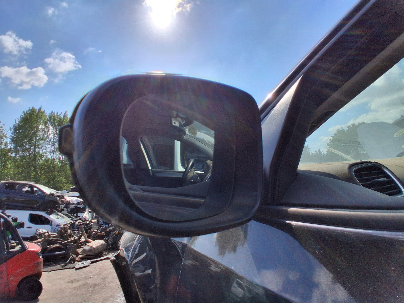 2012 VW VOLKSWAGEN GOLF MK6 NSF PASSENGER SIDE POWER FOLD WING MIRROR BLACK LC9X