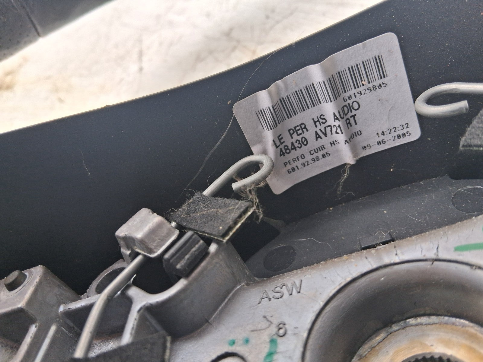 2005 NISSAN ALMERA STEERING WHEEL 48430AV721RT