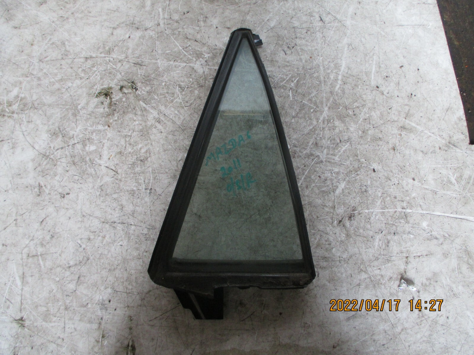 MAZDA 6 2011 MK2 OSR REAR DRIVER SIDE QUARTER WINDOW GLASS