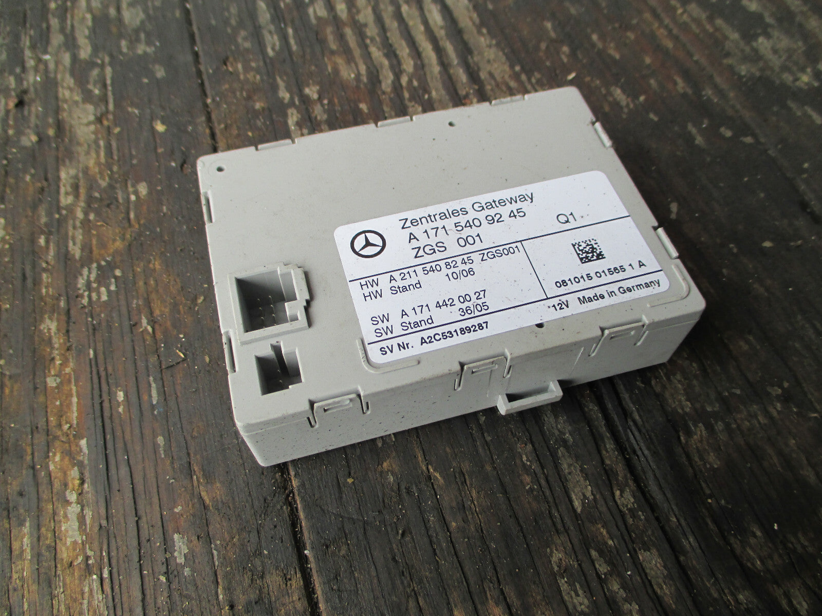 MERCEDES BENZ SLK R171 2010 GATEWAY CONTROL MODULE ECU A1715409245